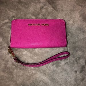 Magenta Michael Kors wristlet